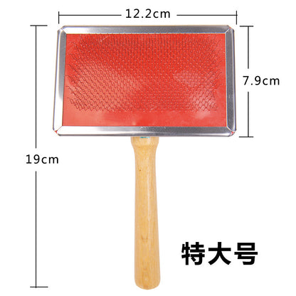 Pet Wooden Handle Needle Brush for Dogs and Cats