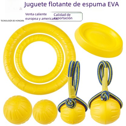 EVA Pet Toy Ball with Floating Frisbee and Chew Ring