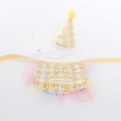 Dog Birthday Cake Bib Towel for Pets