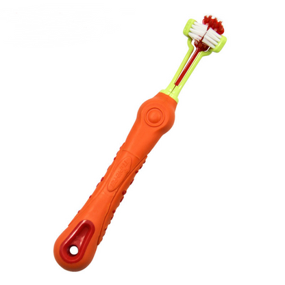 Pet Toothbrush with Three Heads for Large Dogs