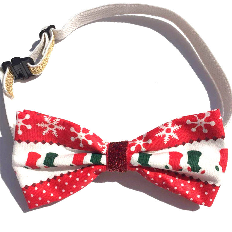New Pet Christmas Ornament with Hat and Bow Tie