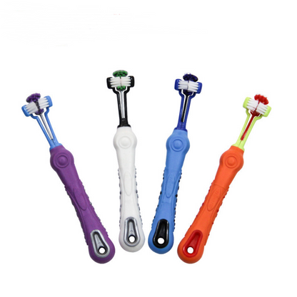 Pet Toothbrush with Three Heads for Large Dogs