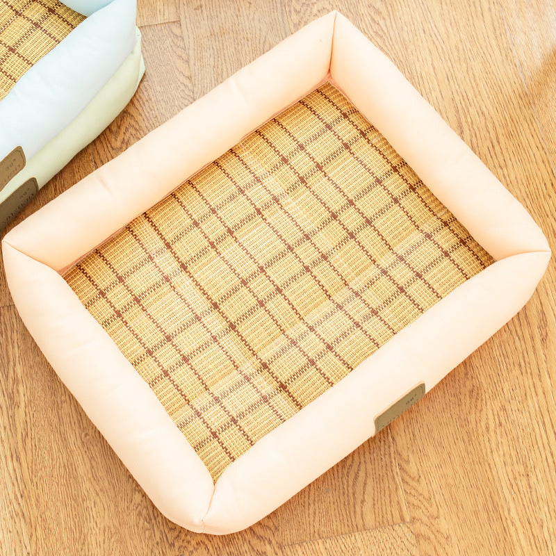 Removable Oxford Cloth Dog Bed with Cooling Mat