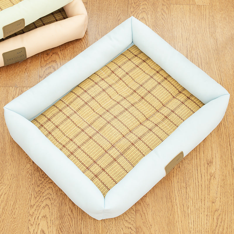Removable Oxford Cloth Dog Bed with Cooling Mat