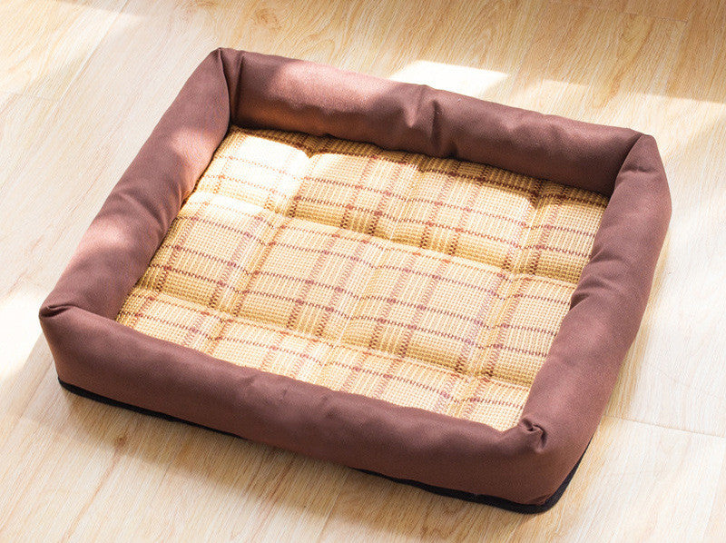 Removable Oxford Cloth Dog Bed with Cooling Mat