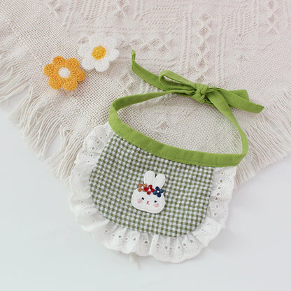 Cute Dog Smiling Bib Towel for Pets