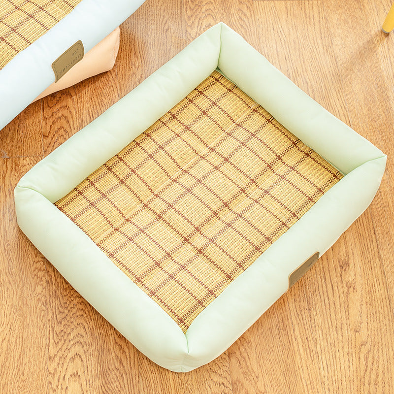 Removable Oxford Cloth Dog Bed with Cooling Mat