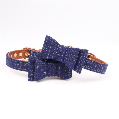 Aminge New British Bow Pet Collar for Dogs and Cats