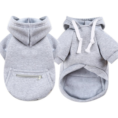 Autumn Winter Dog Zipper Pocket Cat Sweater Outfit