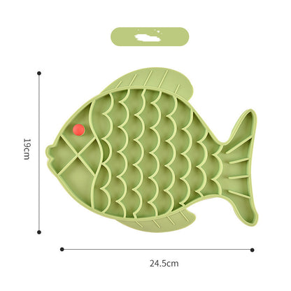 Silicone Slow Food Plate for Dogs and Pets