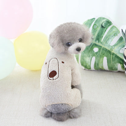 "Simple and Warm Four-Leg Bear Sweater for Pets"