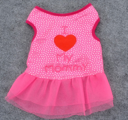 Embroidered Pet Dog Clothes and Skirts