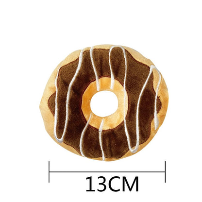 Cute Burger Fruit Dog Toy with Voice Feature