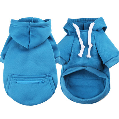 Autumn Winter Dog Zipper Pocket Cat Sweater Outfit