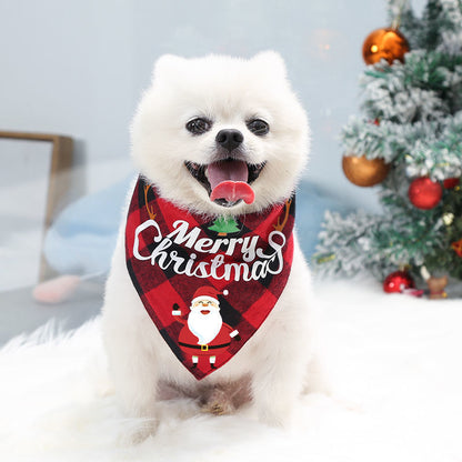 Double-layer Triangle Pet Scarf and Saliva Towel