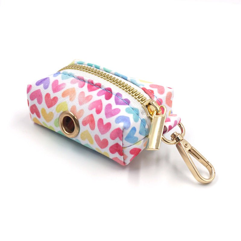 Pet Collar, Leash, Bow, and Trash Bag Set