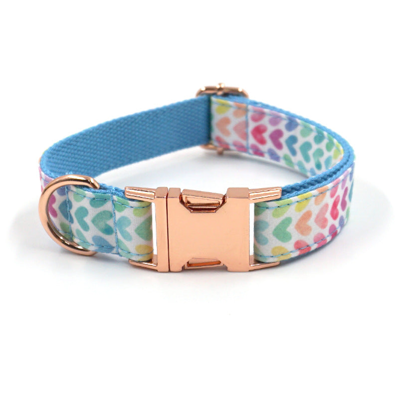 Pet Collar, Leash, Bow, and Trash Bag Set