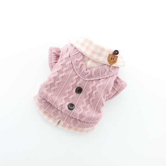 2020 Fall Winter Pet Dog Clothes - Plaid Design