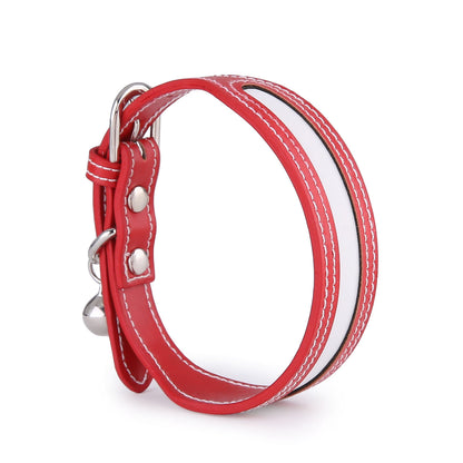 Reflective Outdoor Pet Collar with Bell for Cats & Dogs