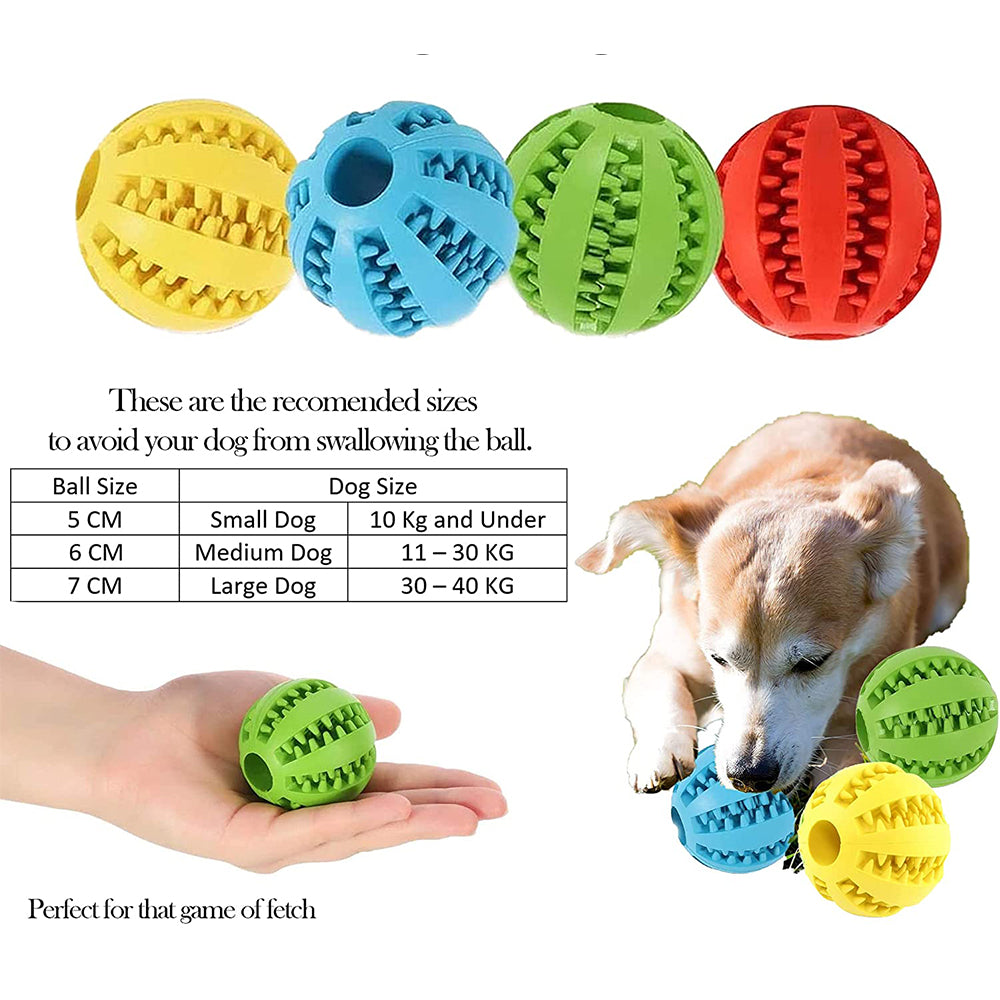 Rubber Dog Ball Toy for Puppies and Large Dogs