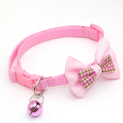 Cat and Dog Collar with Bowknot and Bell Accessories
