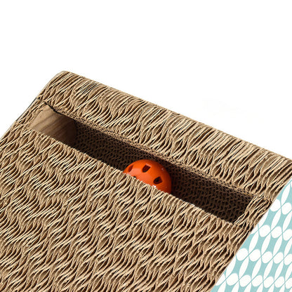 Double-Sided Cat Scratcher with Bell Ball Toy