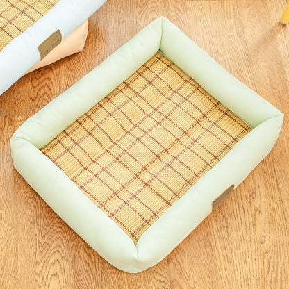 Removable Oxford Cloth Dog Bed with Cooling Mat