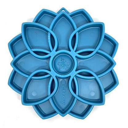 Interactive Slow Feeder Dog Bowl with Mandala Design