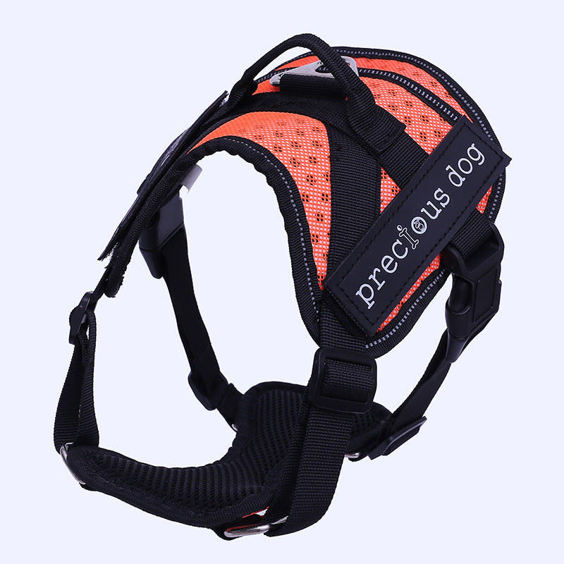 Adjustable Dog Traction Harness for Chest and Back