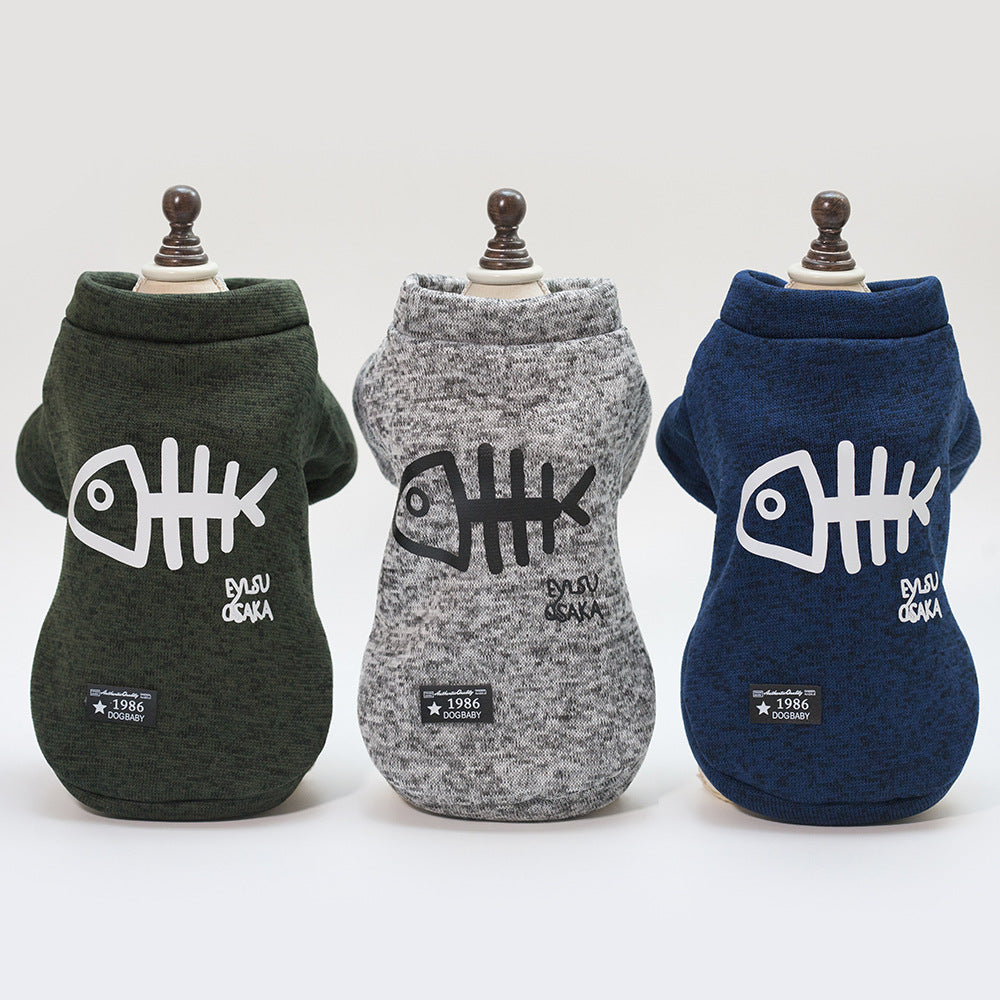 Fishbone Pattern Warm Sweater for Small Dogs
