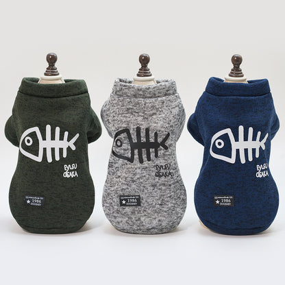 Fishbone Pattern Warm Sweater for Small Dogs
