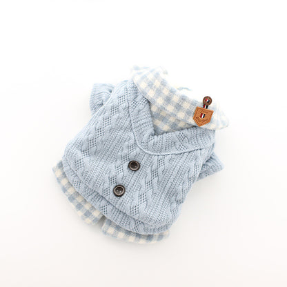 2020 Fall Winter Pet Dog Clothes - Plaid Design