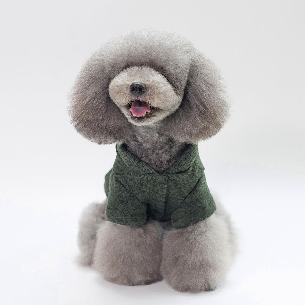 Fishbone Pattern Warm Sweater for Small Dogs