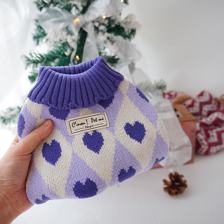 Christmas Rhombus Cat Love Sweater Outfit