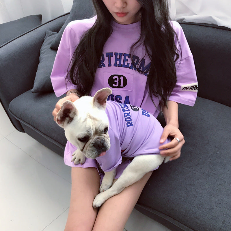 Pet Parent-Child Matching Thin Short Sleeve Shirts