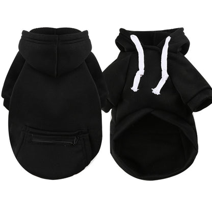 Autumn Winter Dog Zipper Pocket Cat Sweater Outfit