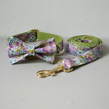 Purple Zephyr Dog Collar and Leash Set