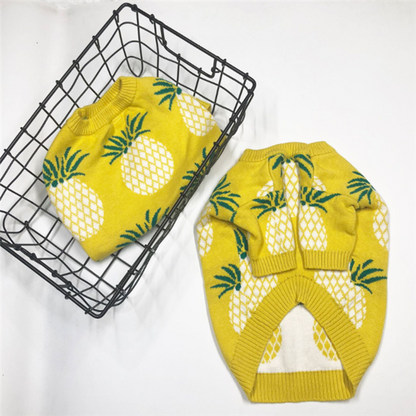 Cute Warm Dog Sweater - Pineapple Knit Design