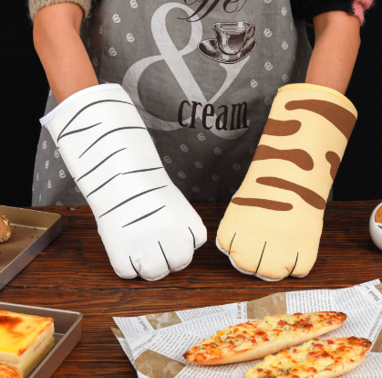 Cute Cartoon Cat Claw Heat-Resistant Oven Gloves