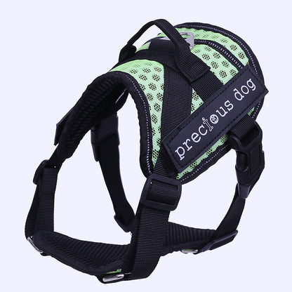 Adjustable Dog Traction Harness for Chest and Back