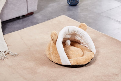 Washable Winter Triangle Cat Sleeping Bag Kennel